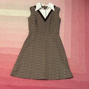 Elegant Brown Sleeveless Dress